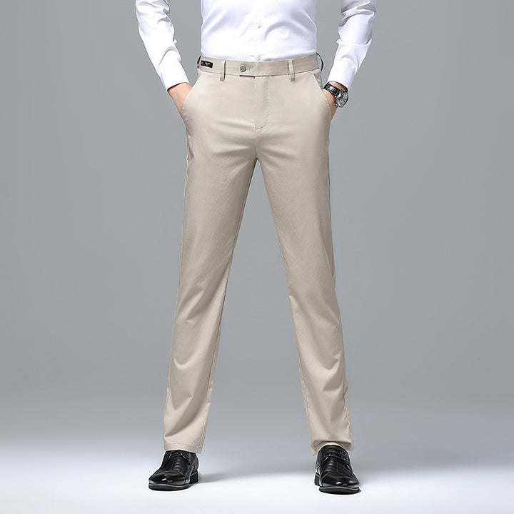 Men's Elegant Business Chino with Stretch Comfort and Slim Hem Mune Fashion