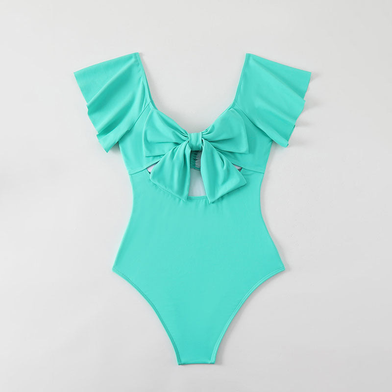 Women Elegant One-Piece Swimsuit with Decorative Ruffles Mune Fashion