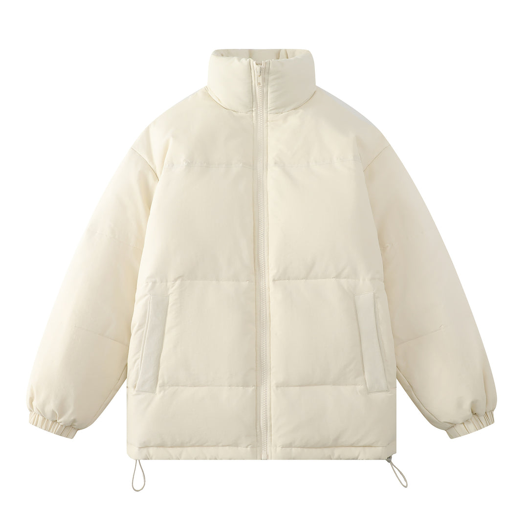 Unisex Oversize Padded Jacket with High Collar and Drawstring Drune