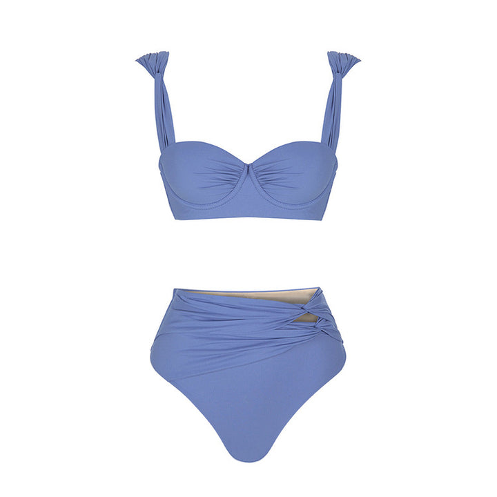 Women's swimsuit with stylish drapings and elegant gold accents Mune Fashion