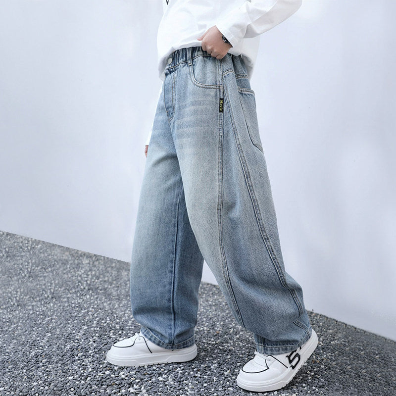 Unisex wide denim pants with special pockets Mune Fashion