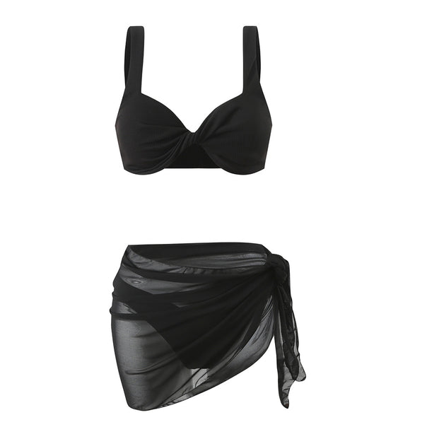 Women’s Bikini Set with Elegant Wrap Skirt Mune Fashion