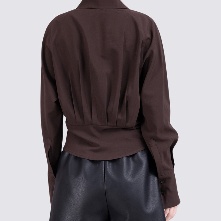 Women Elegant Blouse with Innovative Cut Mune Fashion