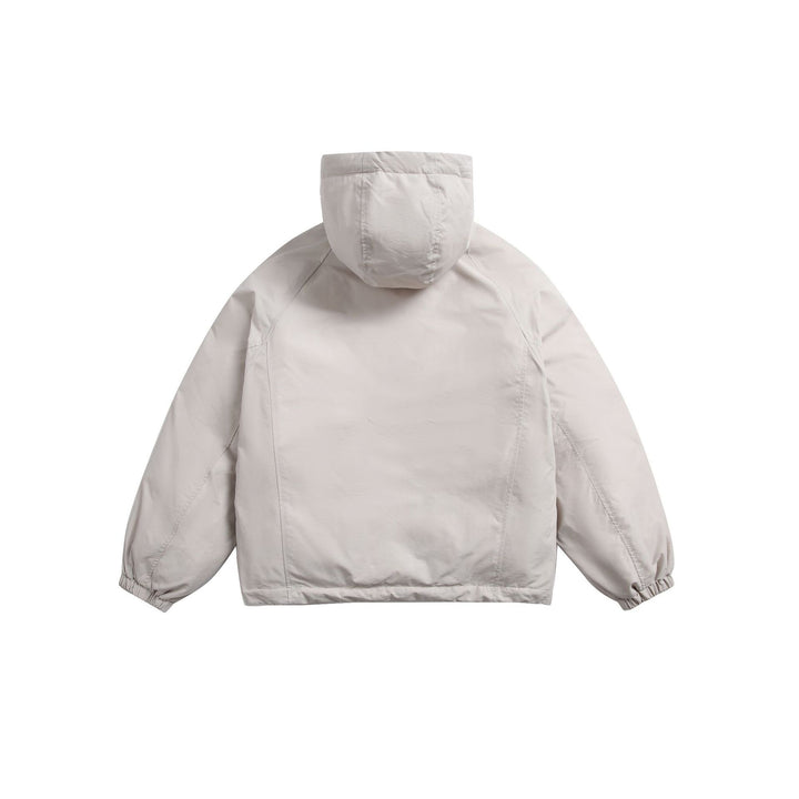Unisex Short padded hooded jacket in boxy cut with elastic hem Mune Fashion