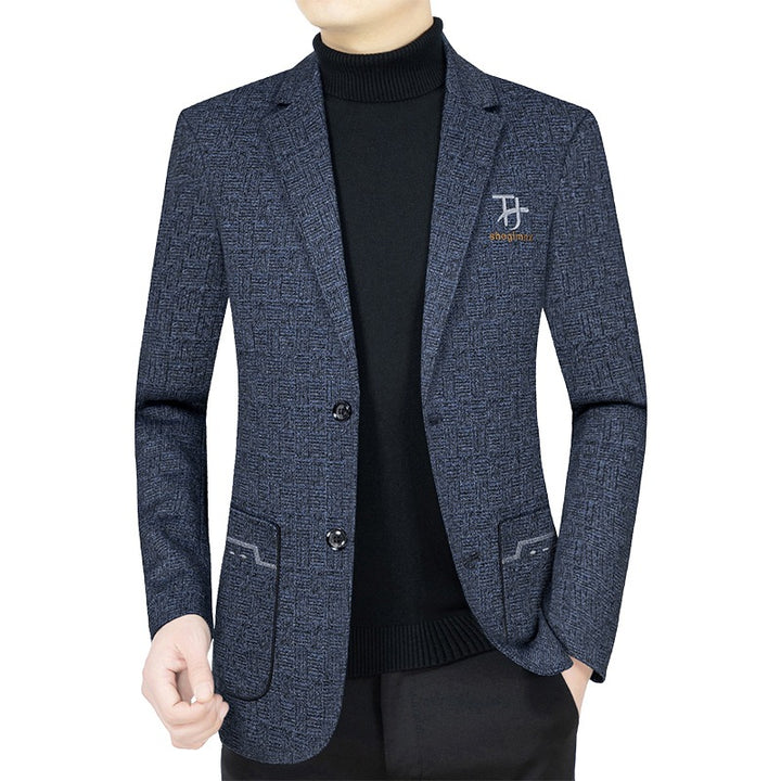 Men's Modern Single-Breasted City Blazer with Patch Pockets and Light Half Lining Mune Fashion