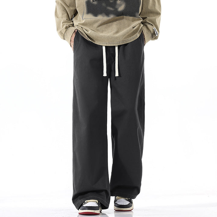 Men's loose comfort-fit cotton blend joggers with drawstring Mune Fashion