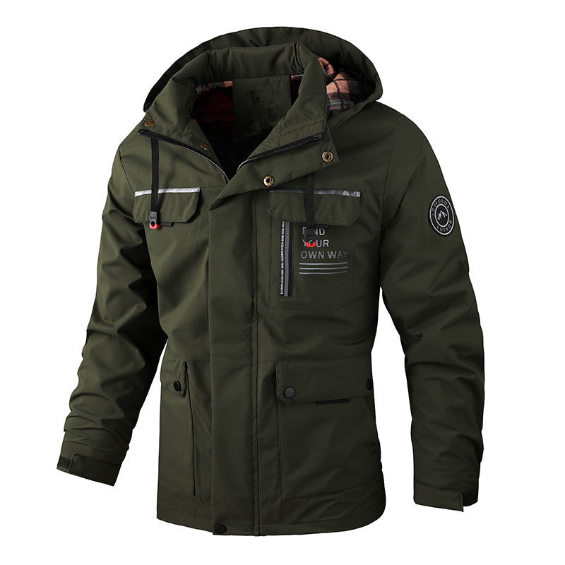 Men's water-repellent utility parka with hood, multiple pockets, and wind protection Mune Fashion