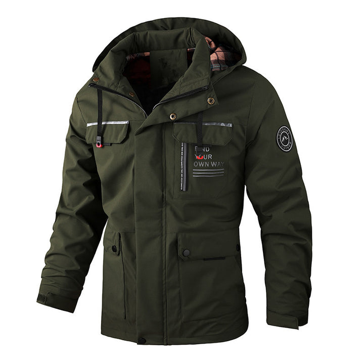 Men's water-repellent utility parka with hood, multiple pockets, and wind protection Mune Fashion