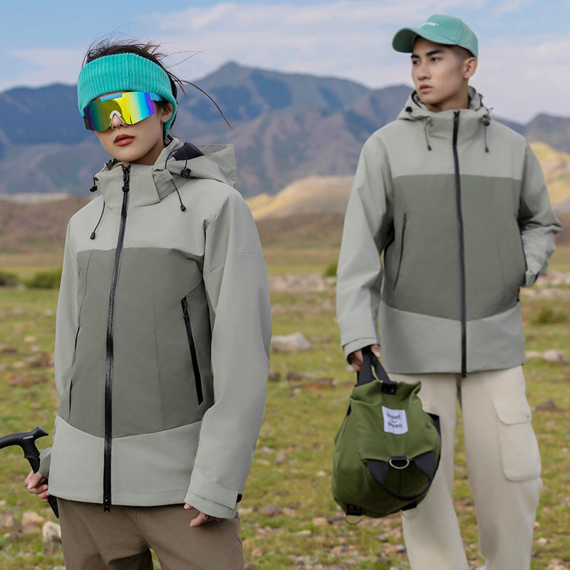Men's two-layer softshell outdoor jacket with removable fleece inner layer, wind and water repellent Mune Fashion