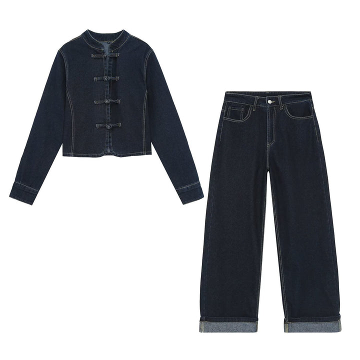 Women Highwaist Wide-Leg Jeans with Wide Leg and Turn-Up Hem Mune Fashion