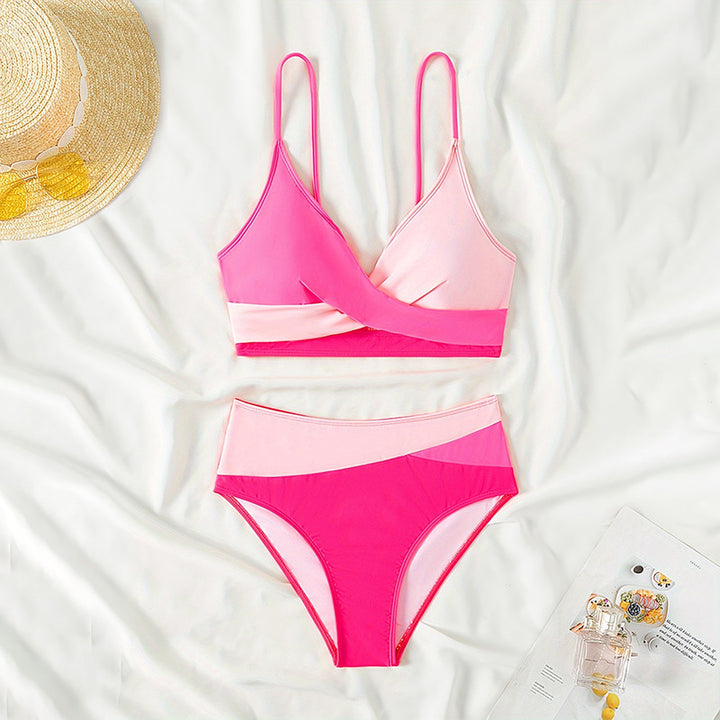 Women's Sporty Bikini with Adjustable Straps and Elegant Wrap Detail Mune Fashion