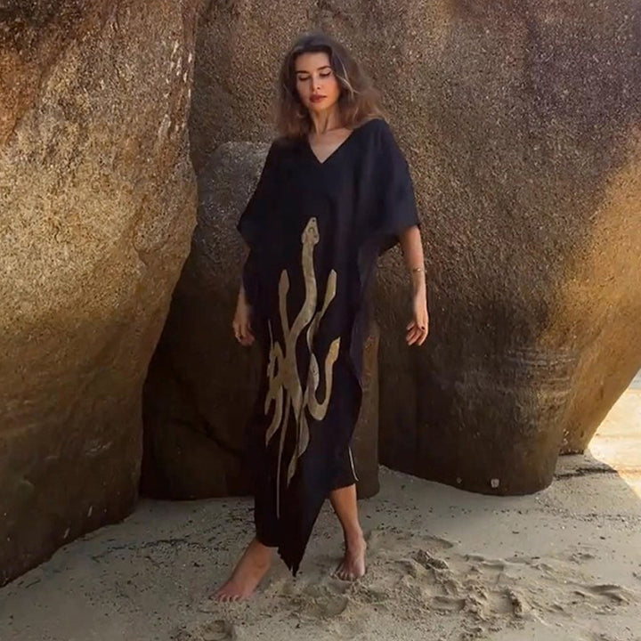 Women’s Maxi Dress with Unique Snake Design Mune Fashion