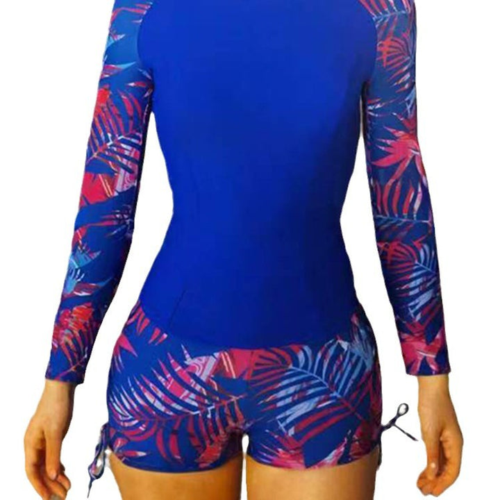 Women’s Sport Rashguard with Short Pants and Colorful Pattern Mune Fashion