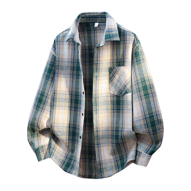 Men's Fashionable Check Pattern Shirt Mune Fashion