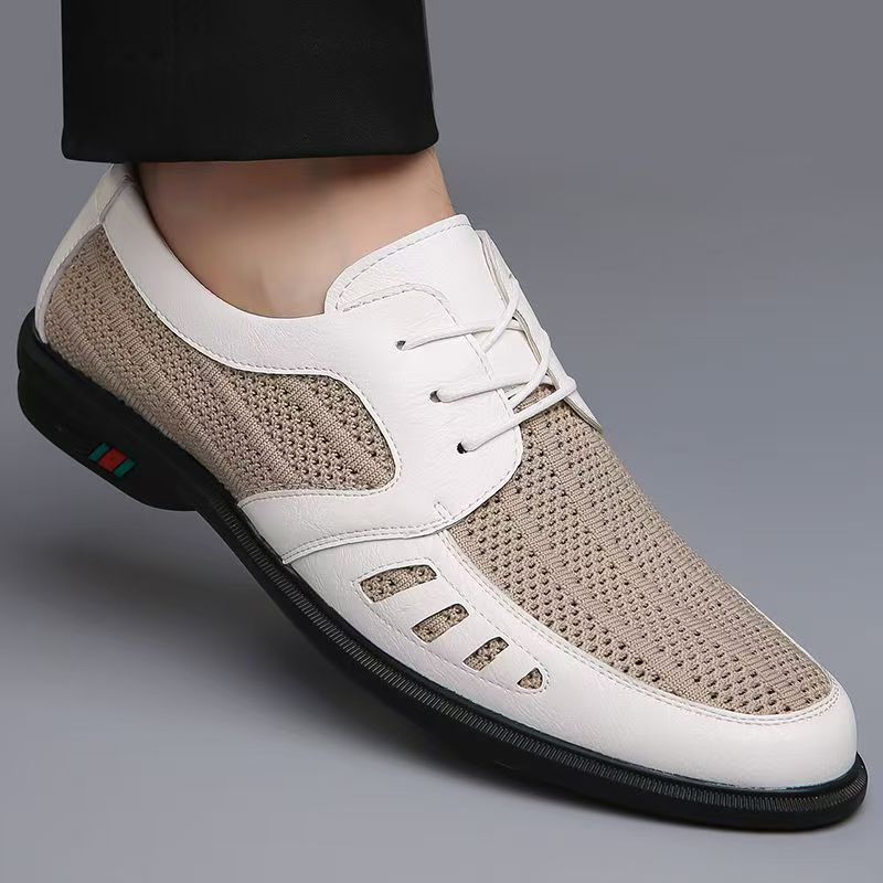 Men Breathable Business Casual Half Shoe with Brogue Elements Mune Fashion