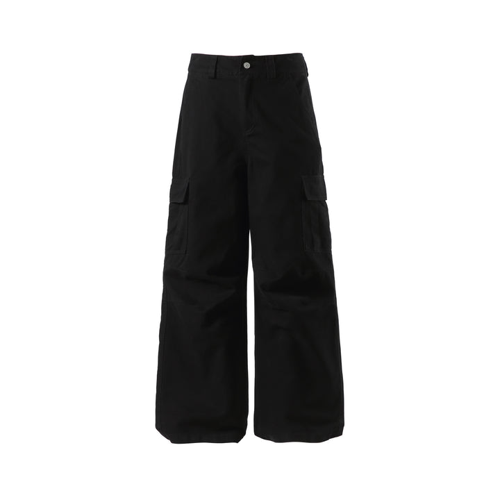 Women's Wide Cargo Culotte with High Waist, Deep Crotch and Functional Flap Pockets Mune Fashion