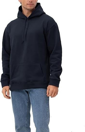 Men's casual hoodie with kangaroo pocket, drawstring, and ribbed cuffs Mune Fashion