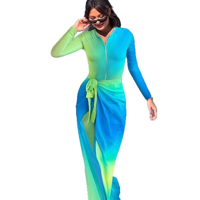 Women's Strategic UV Protection Beach Dress Mune Fashion