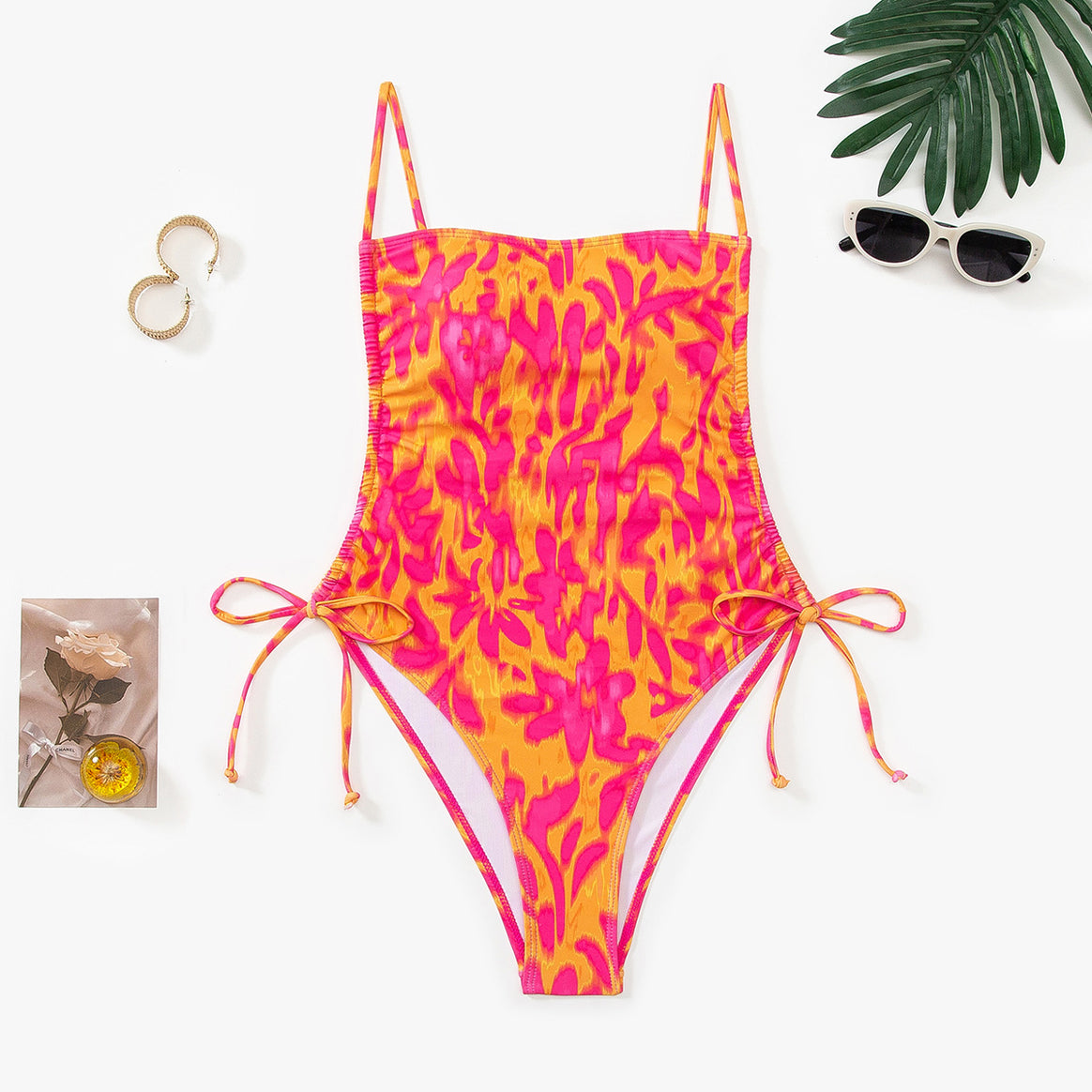 Women's swimsuit with creative floral pattern and adjustable straps Mune Fashion