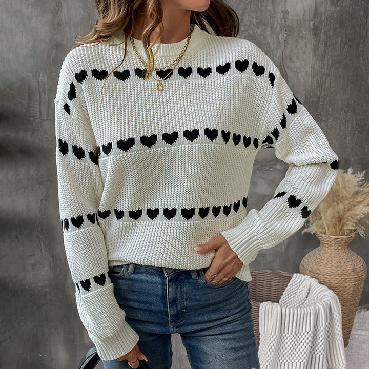 Women’s sweater with heart pattern Mune Fashion