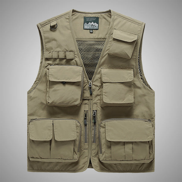 Men's multifunctional utility vest with many pockets and mesh back Mune Fashion