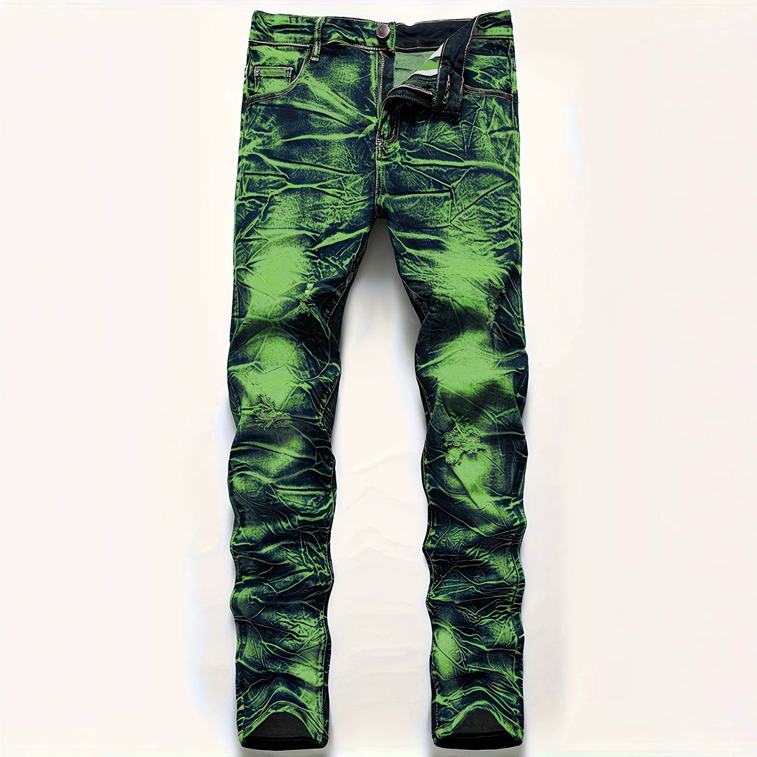Men's Fashion Slim-Fit Jeans in Used Look Mune Fashion