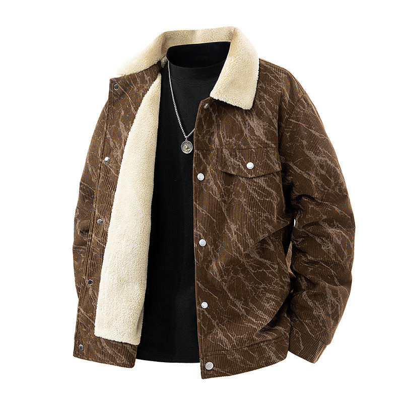 Men's stylish cord jacket with teddy lining Mune Fashion
