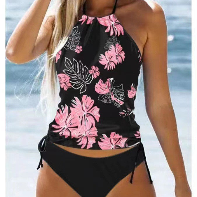 Women's Tankini with floral pattern and adjustable straps Mune Fashion