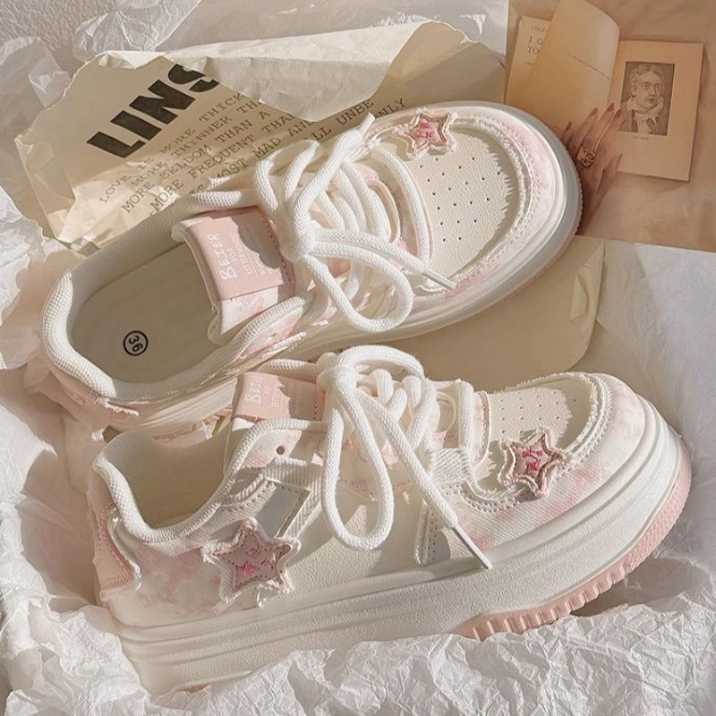Women's Fashion Sneakers with Star Applications Mune Fashion