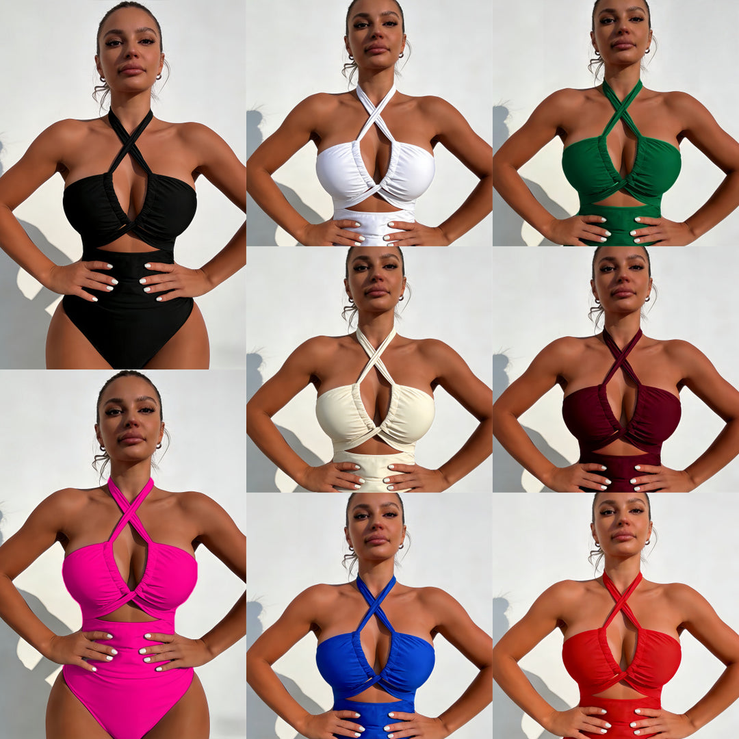 Women's One-Piece Swimsuit with Elegant Knot Design Mune Fashion