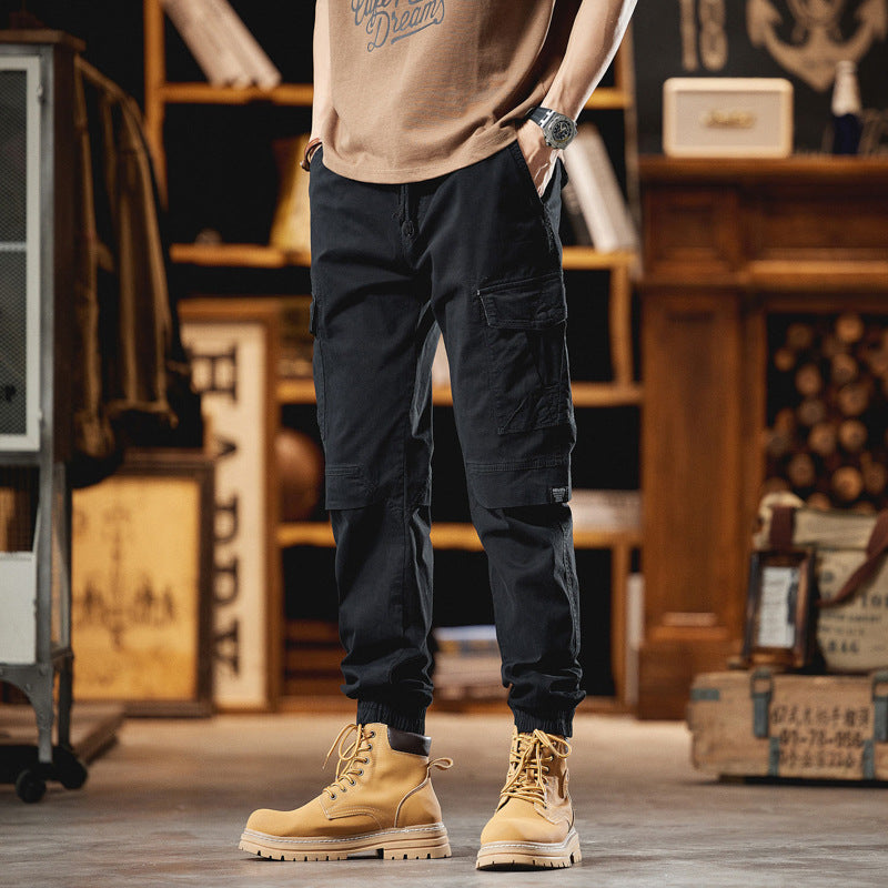 Men's Robust Ripstop Cargo Joggers with Ergonomic Knee Inserts, Velcro Flaps, and Adjustable Hem Mune Fashion