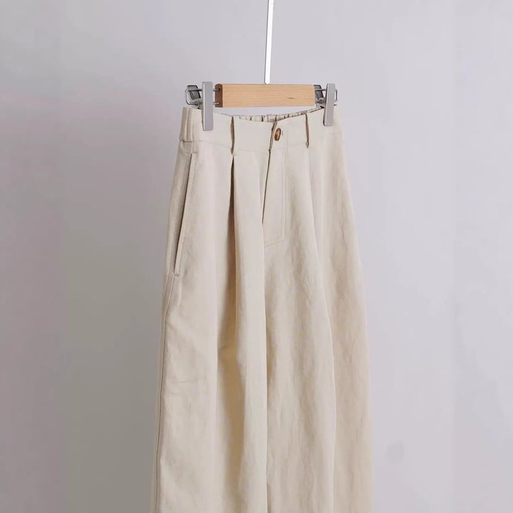 Women's comfortable and casual wide-cut fabric pants Mune Fashion