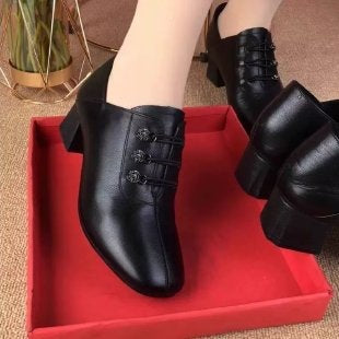 Ladies Elegant Block Heel Ankle Boots Mune Fashion