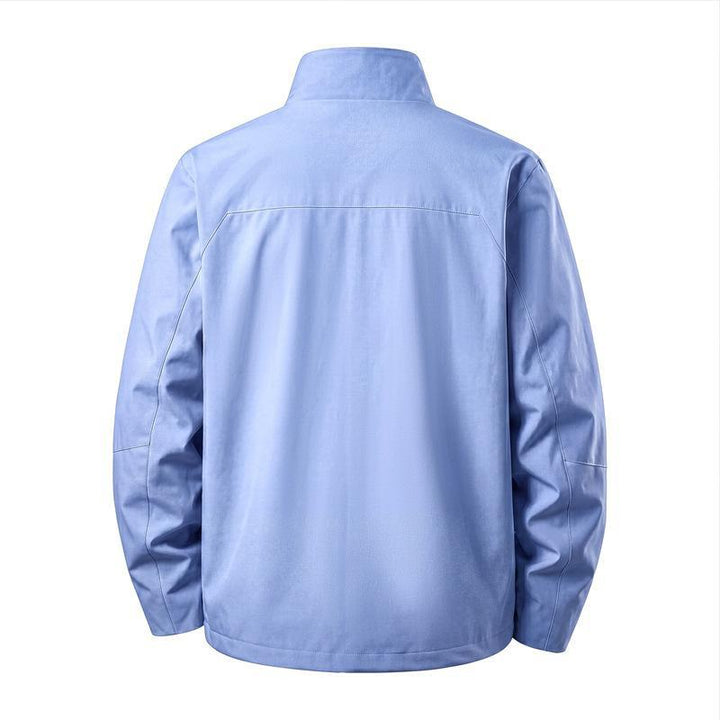 Men's Lightweight Transitional Jacket with High Stand-Up Collar Mune Fashion