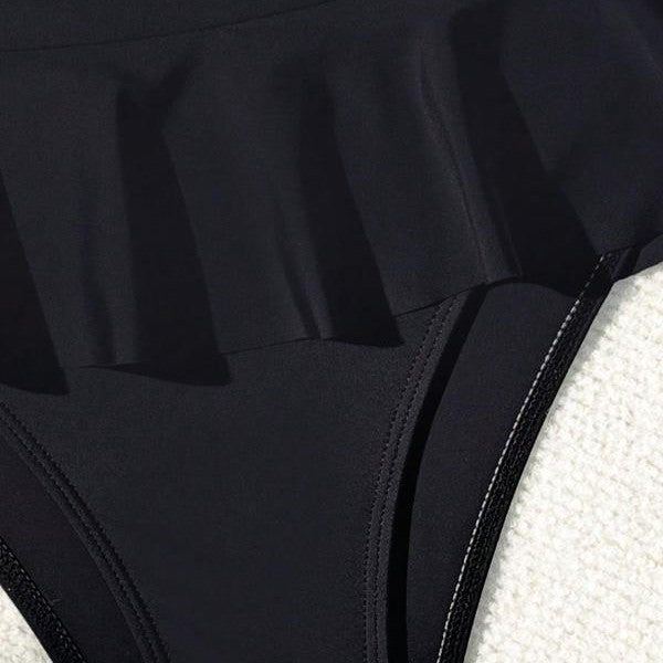 Women's swimsuit set with elegant ruffle and high waist Mune Fashion