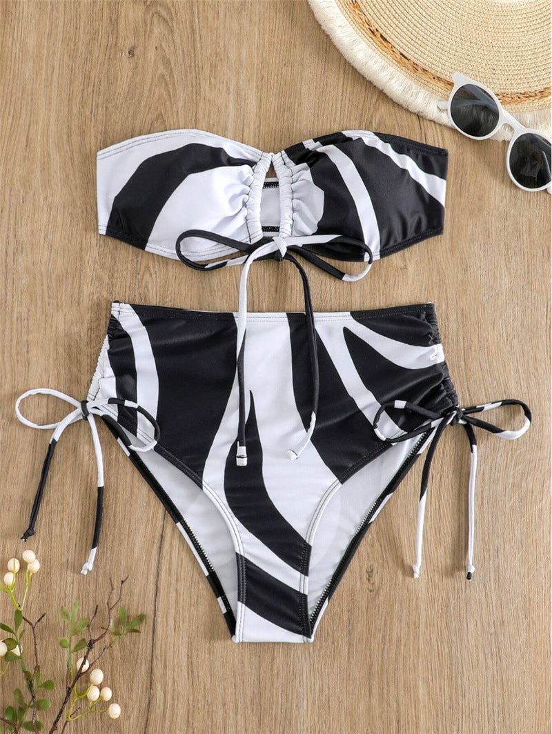 Women’s bikini set with fashionable wrap design and adjustable lacing details Mune Fashion