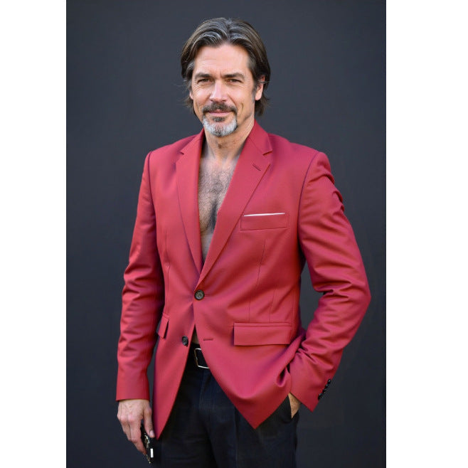 Men's tailored business blazer made of stretch fabric with chest pocket and slim silhouette Mune Fashion