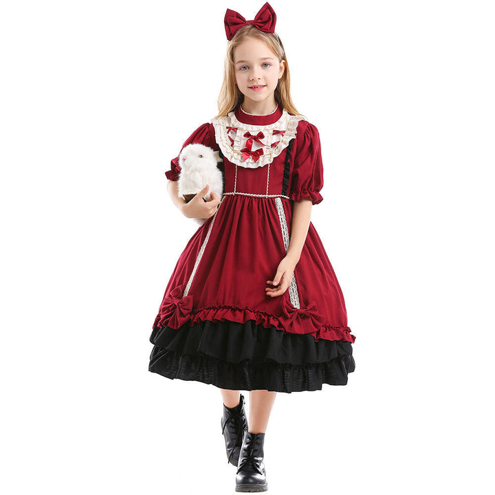 Girls Lolita Dress with Ruffles and Bows Mune Fashion