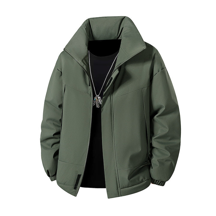 Men's Fashionable Transitional Jacket with High Collar Mune Fashion