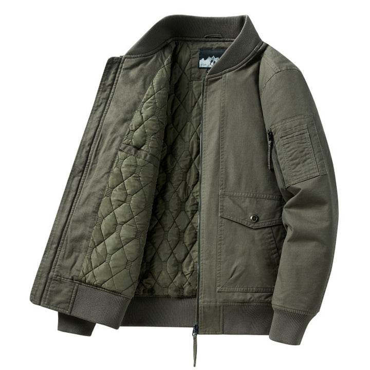 Men's Fashion Bomber Jacket with Quilted Lining Mune Fashion