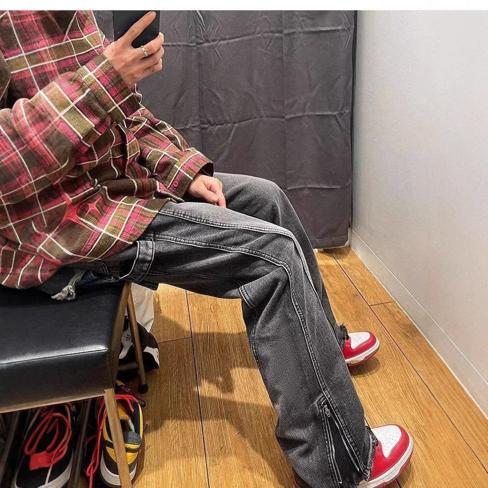 Men's Casual Cargo Jeans Mune Fashion