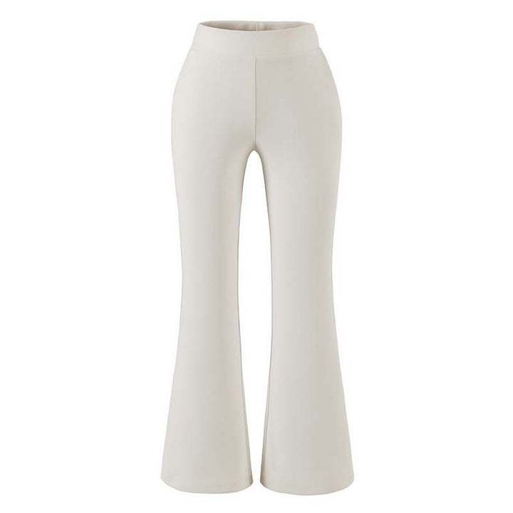 Women's High-Waisted Stretch Flared Pants with Wide Hem Mune Fashion