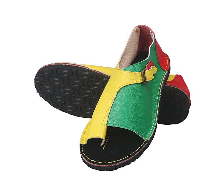 Men's handmade leather sandals with open toe adjustable buckle closure and cushioned comfort insole Mune Fashion