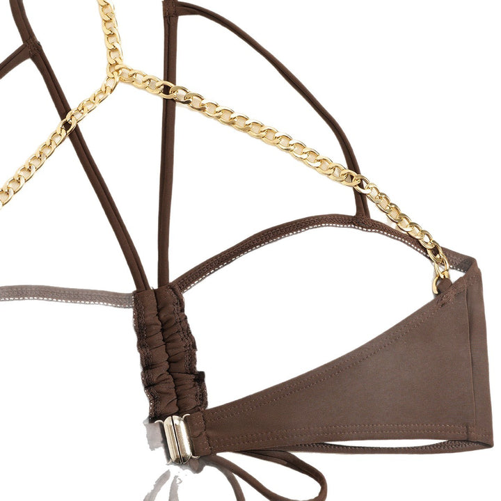 Ladies High-Quality Bikini Set with Sophisticated Chain Detail Mune Fashion