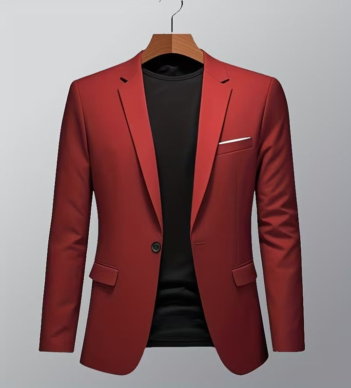 Men's tailored business jacket with stretch comfort and modern lapel Mune Fashion
