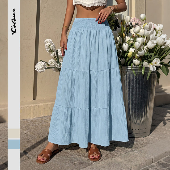 Women Longer Ruffle Skirt Mune Fashion