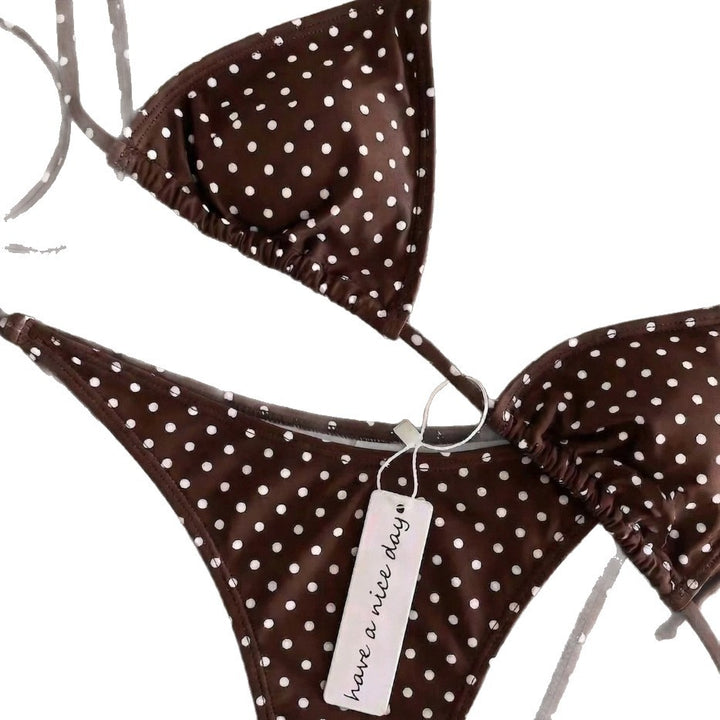 Women's triangle bikini with classic polka dot pattern Mune Fashion