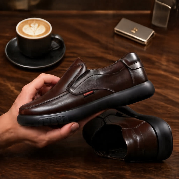Men's Comfortable and Elegant Slip-On Leather Shoes Mune Fashion