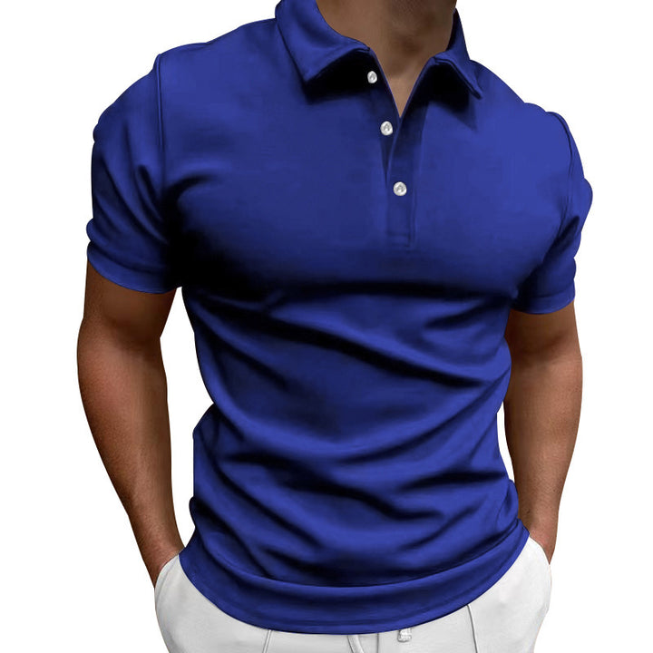 Men's slim fit stretch polo shirt with kent collar and elastic hem Mune Fashion