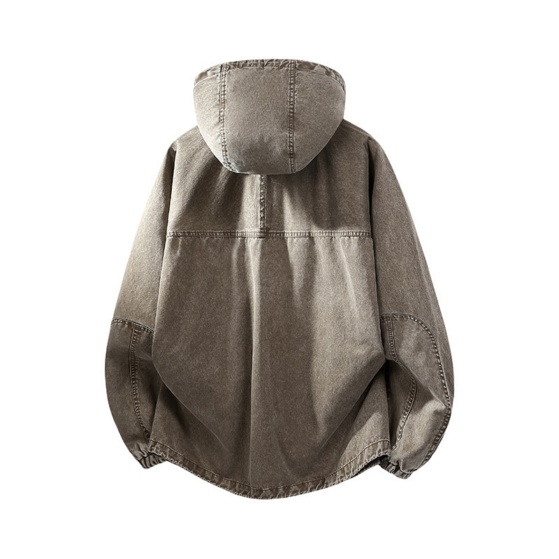 Men's Urban Workwear Hooded Jacket made of Canvas with Large Storage Pockets Mune Fashion